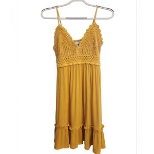 NWt Yellow Crochet Sundress